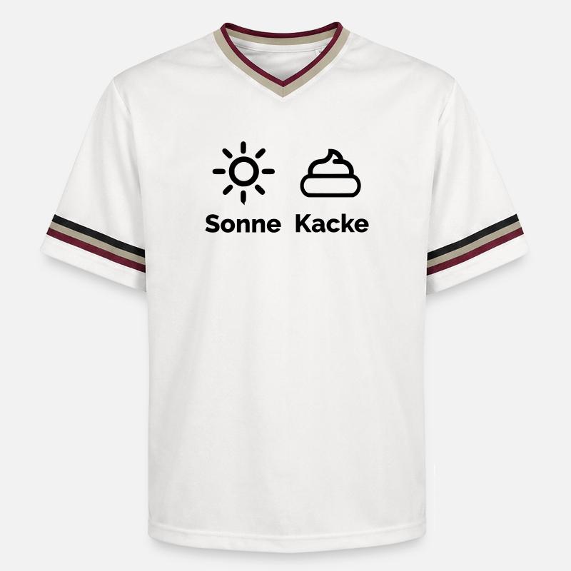 Caca de soleil - T-shirt de foot unisexe en mesh - blanc cassé/bordeaux
