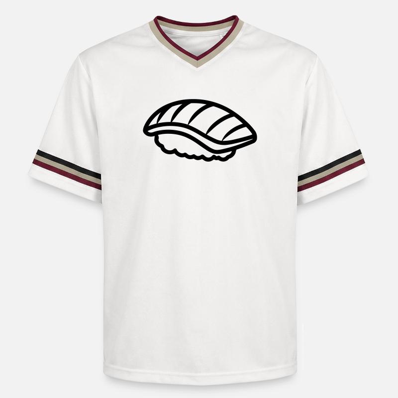sushi - T-shirt de foot unisexe en mesh - blanc cassé/bordeaux