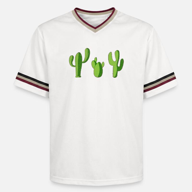Cactus - T-shirt de foot unisexe en mesh - blanc cassé/bordeaux