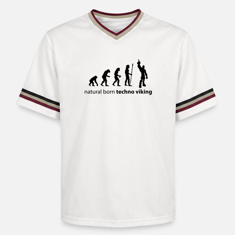 evolution_techno_viking - T-shirt de foot unisexe en mesh - blanc cassé/bordeaux
