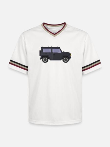 Jeep - T-shirt de foot unisexe en mesh - blanc cassé/bordeaux
