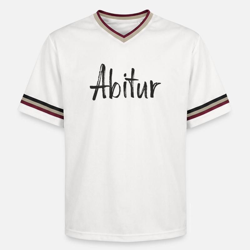 Conception du texte Abitur - T-shirt de foot unisexe en mesh - blanc cassé/bordeaux