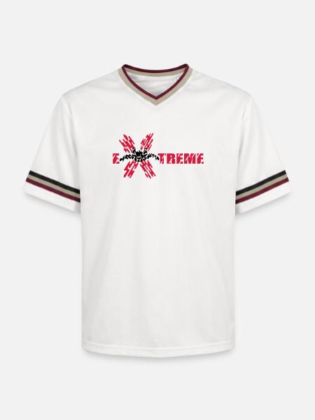 skydiver extreme - Unisex Football Style Mesh T-Shirt - offwhite/burgundy