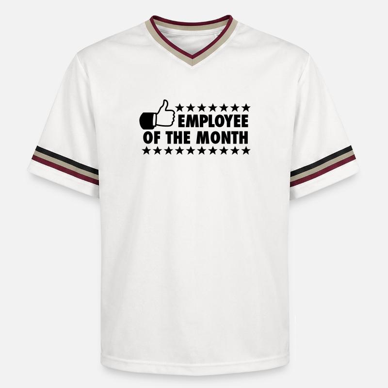 Employé du mois - T-shirt de foot unisexe en mesh - blanc cassé/bordeaux