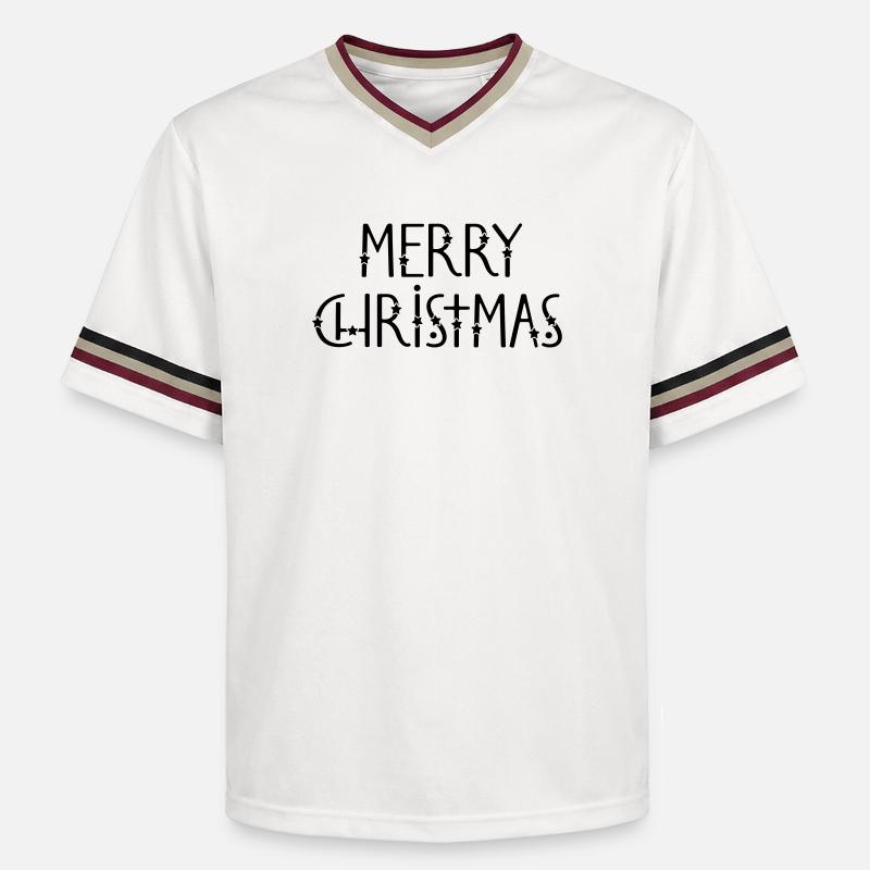 Joyeux Noël - T-shirt de foot unisexe en mesh - blanc cassé/bordeaux