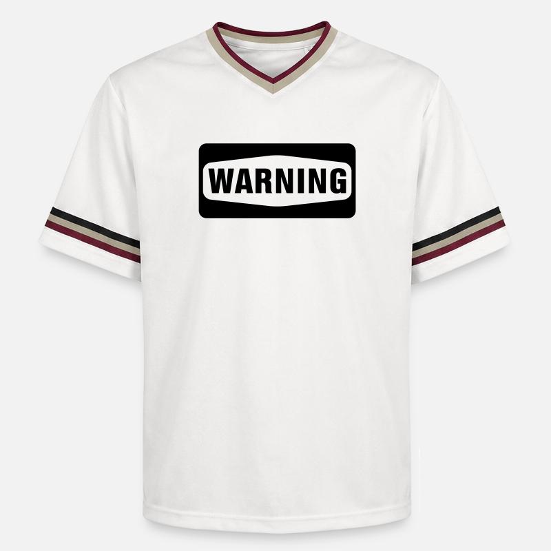 Warning - T-shirt de foot unisexe en mesh - blanc cassé/bordeaux