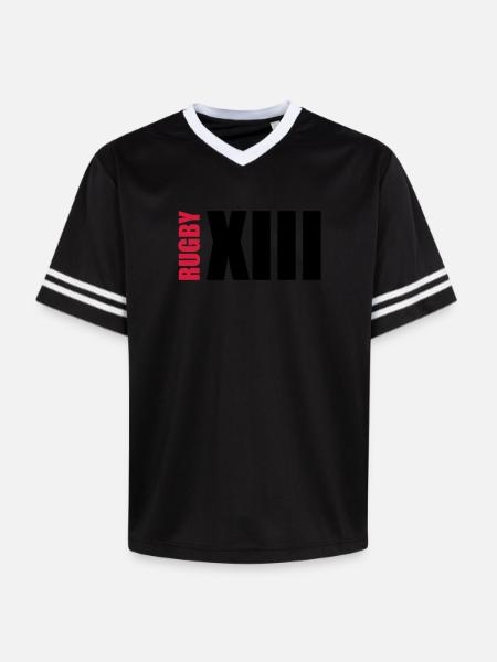 Rugby - Unisex Football Style Mesh T-Shirt - offwhite/burgundy