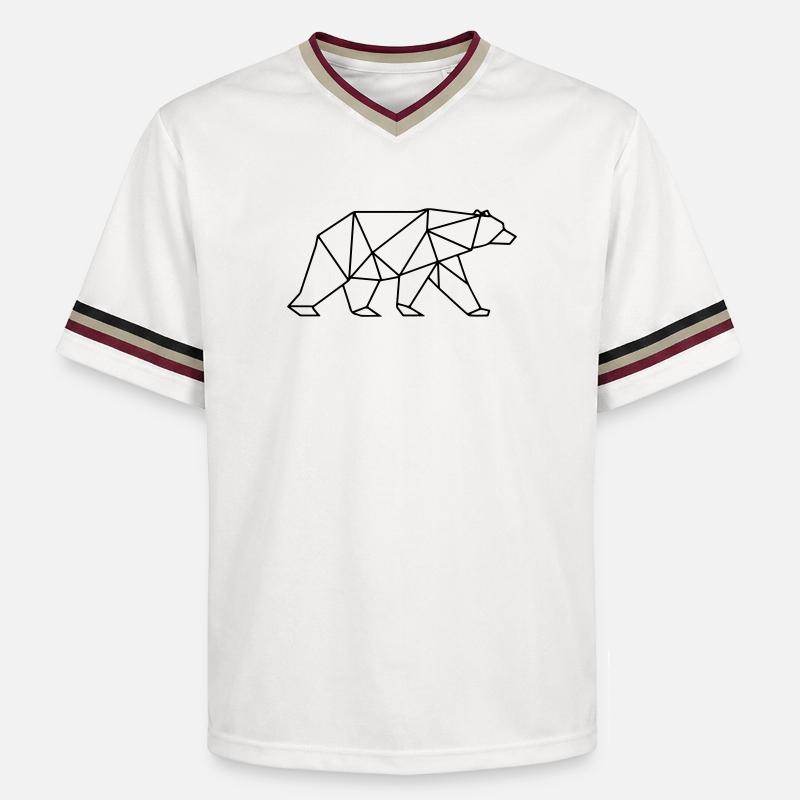 Polygone d’ours - T-shirt de foot unisexe en mesh - blanc cassé/bordeaux