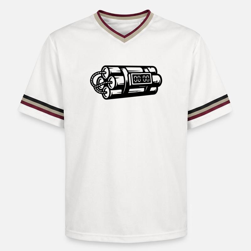 Bombe à retardement Dynamite explosive - T-shirt de foot unisexe en mesh - blanc cassé/bordeaux