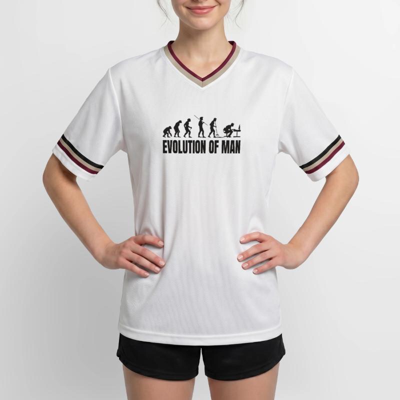 Programmierer Computerfreak Evolution Unisex Football Style Mesh T-Shirt