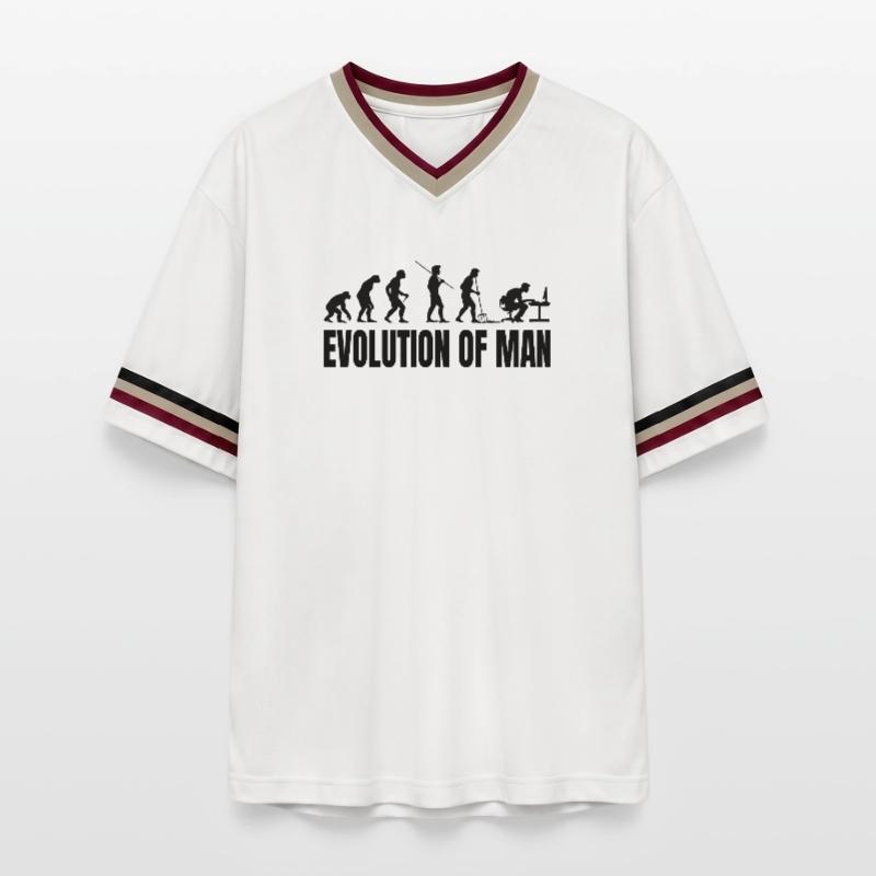Programmer Computer Freak Evolution Unisex Football Style Mesh T-Shirt