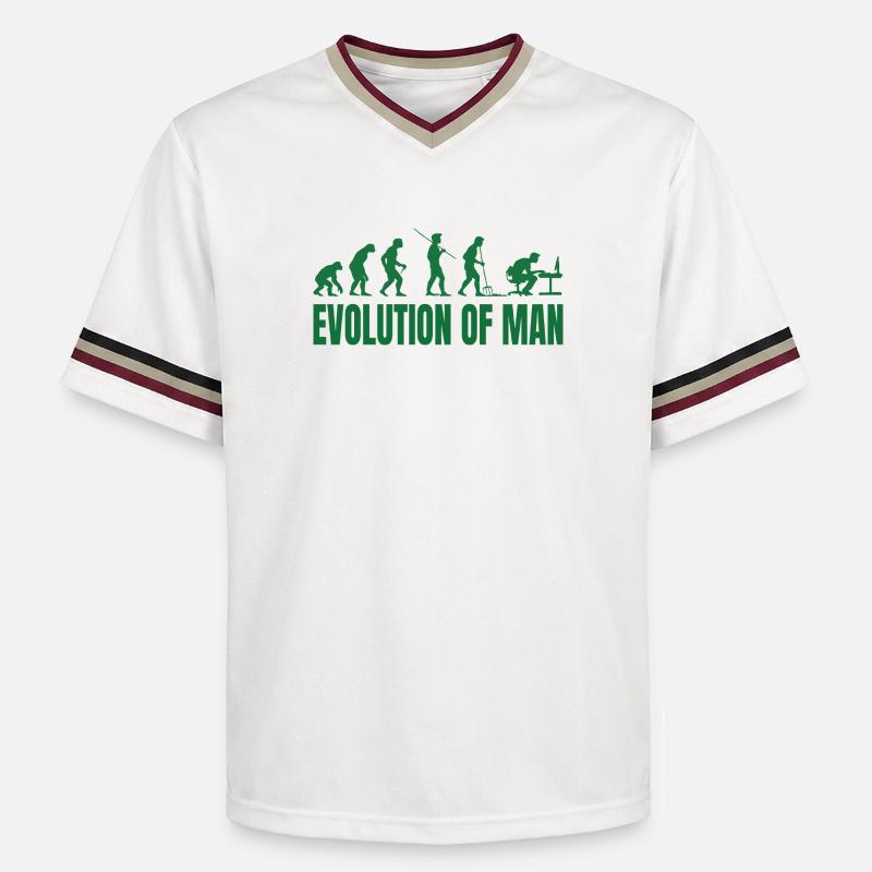 Évolution de l’homme Programmeur IT - T-shirt de foot unisexe en mesh - blanc cassé/bordeaux