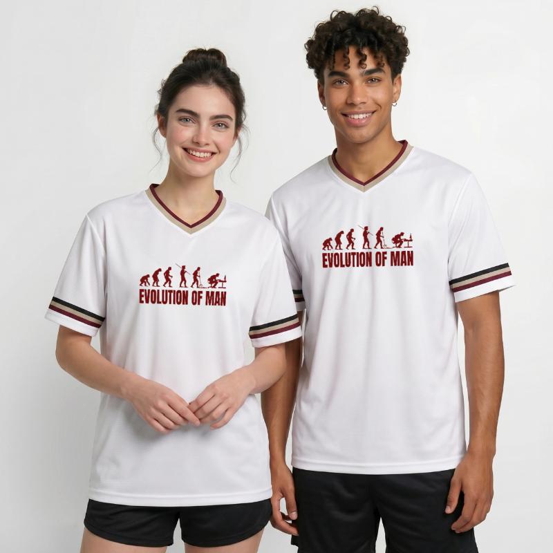 Computer PC Evolution Informatiker Programmierer Unisex Football Style Mesh T-Shirt