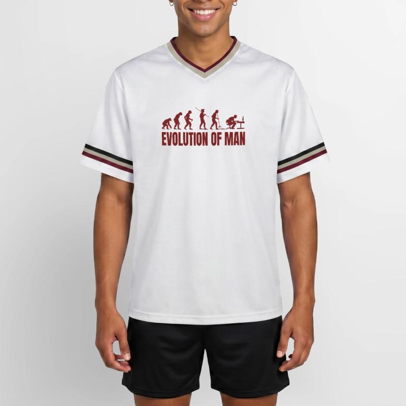 Computer PC Evolution Informatiker Programmierer Unisex Football Style Mesh T-Shirt