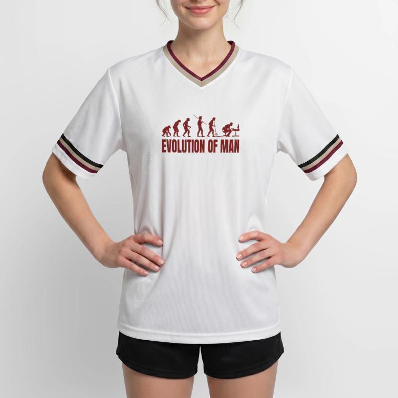 Informatique PC Evolution Programmeur Informatien T-shirt de foot unisexe en mesh