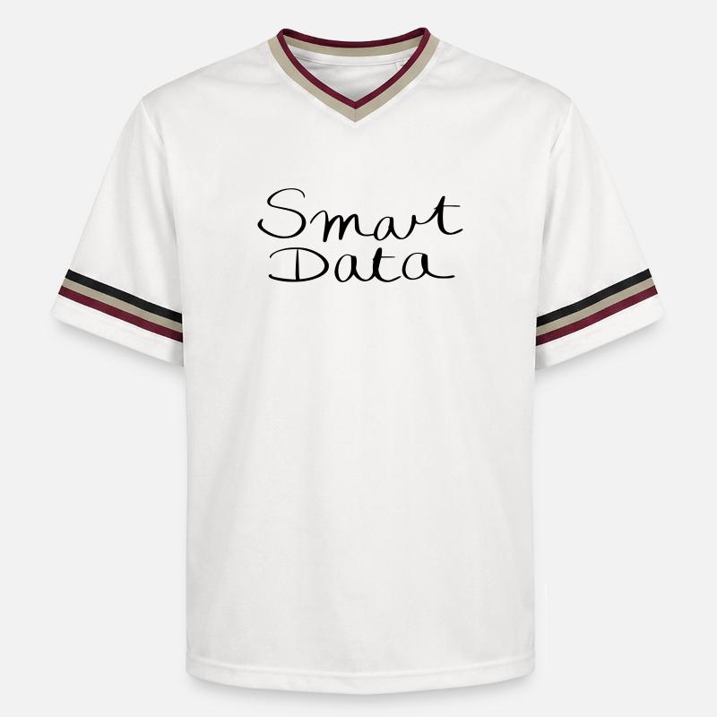smart data - T-shirt de foot unisexe en mesh - blanc cassé/bordeaux