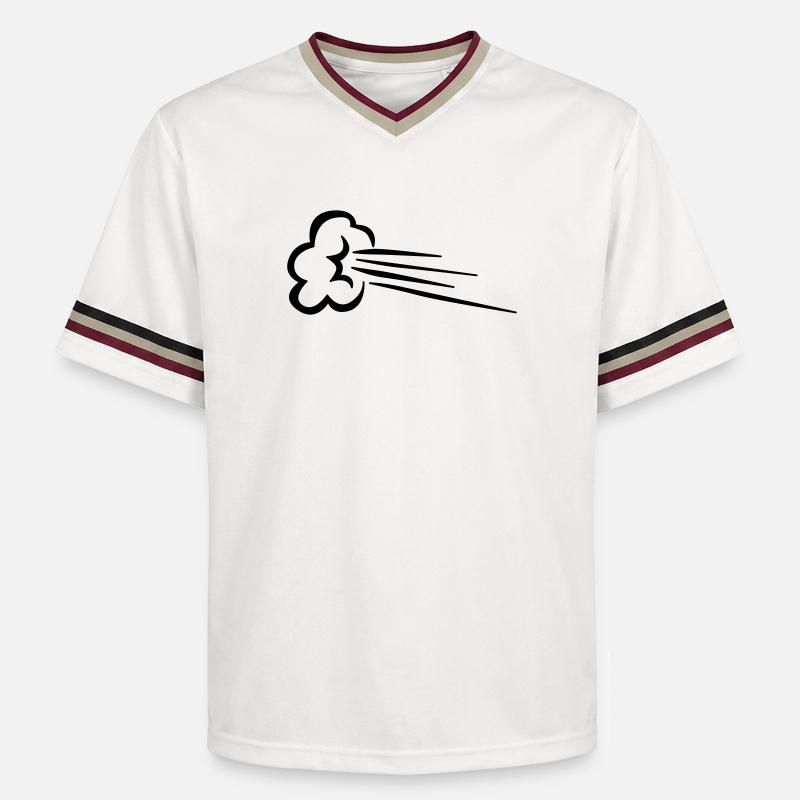 Comic Effekt Geschwindigkeit - Unisex Football Style Mesh T-Shirt - Offwhite/Bordeaux