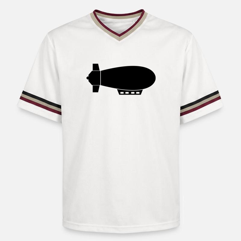 Dirigeable - T-shirt de foot unisexe en mesh - blanc cassé/bordeaux