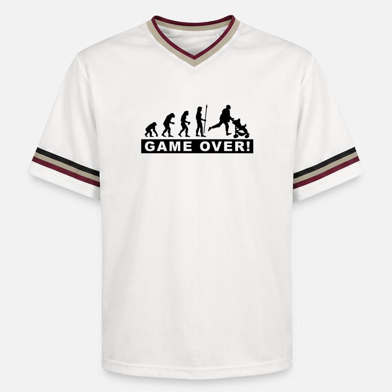 evolution_daddy - T-shirt de foot unisexe en mesh - blanc cassé/bordeaux