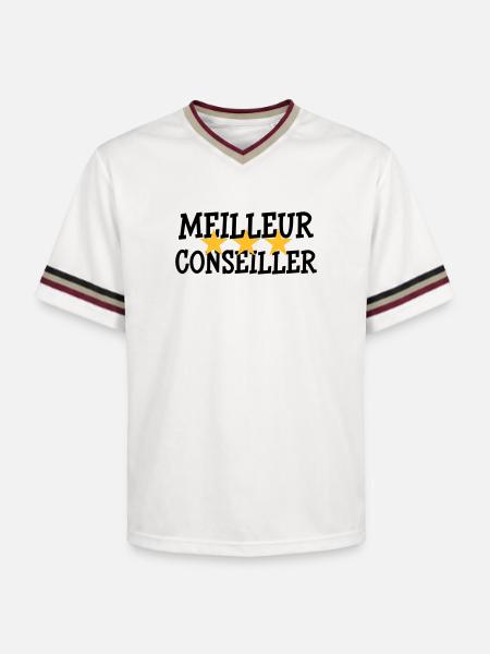 Meilleur Conseiller - T-shirt de foot unisexe en mesh - blanc cassé/bordeaux