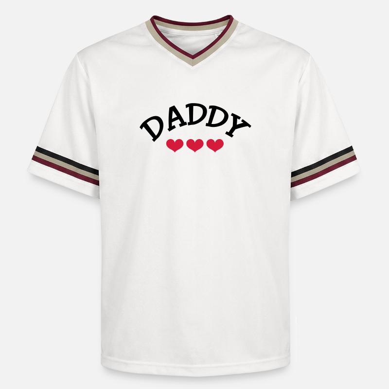 Daddy - T-shirt de foot unisexe en mesh - blanc cassé/bordeaux
