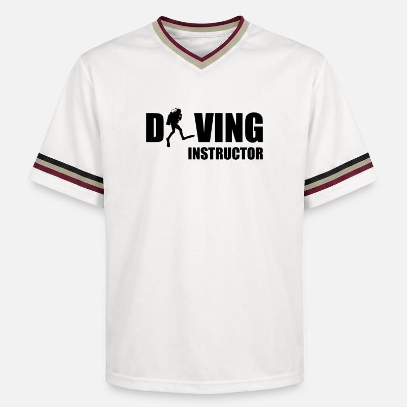 Diving Instructor - T-shirt de foot unisexe en mesh - blanc cassé/bordeaux