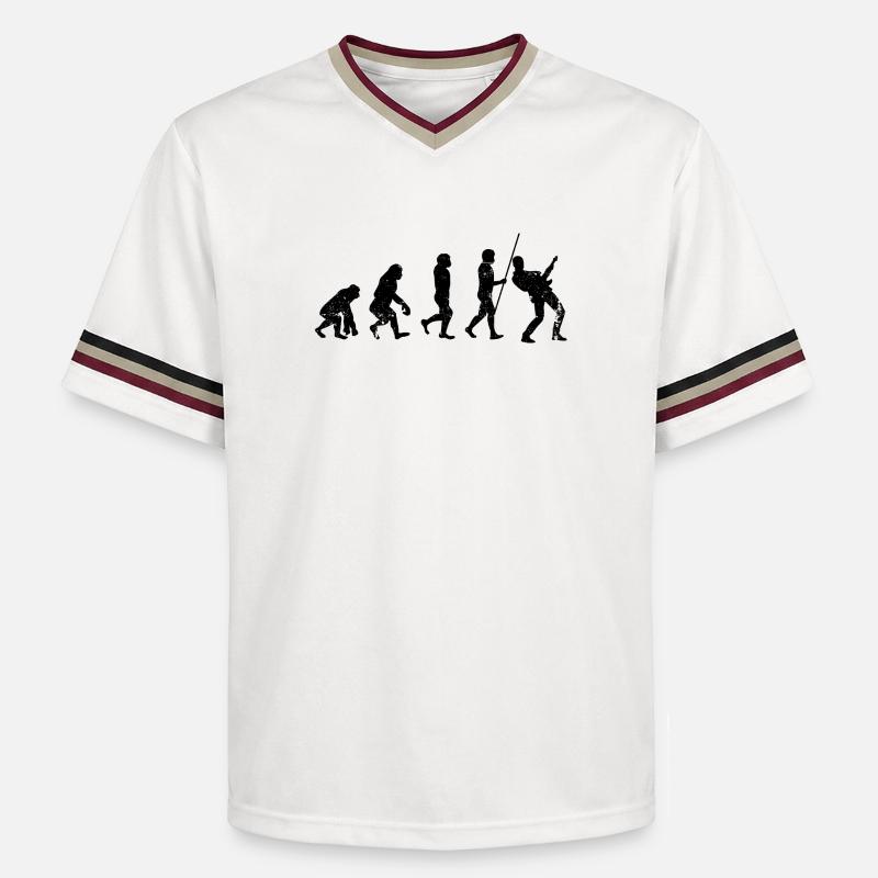 Guitariste Evolution - T-shirt de foot unisexe en mesh - blanc cassé/bordeaux