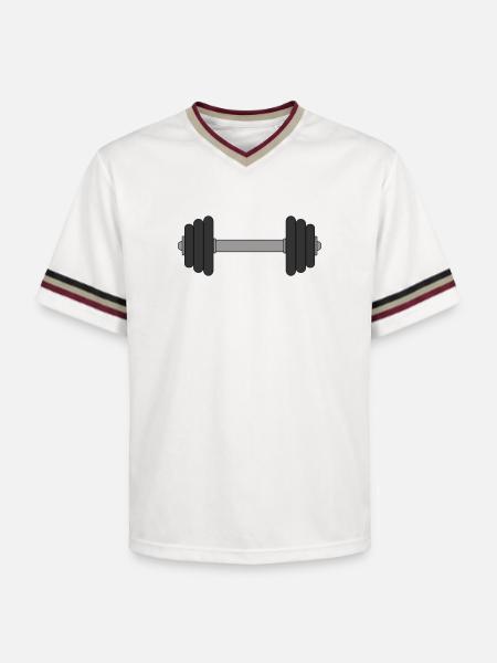 Haltère - T-shirt de foot unisexe en mesh - blanc cassé/bordeaux