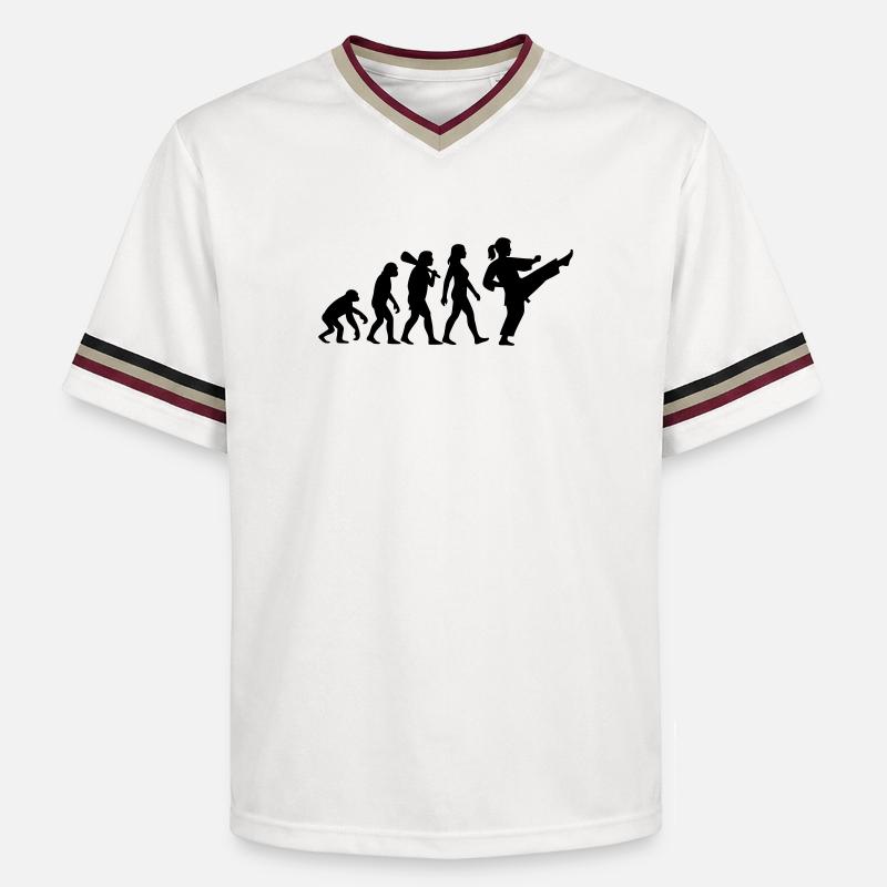 Karaté Évolution - T-shirt de foot unisexe en mesh - blanc cassé/bordeaux
