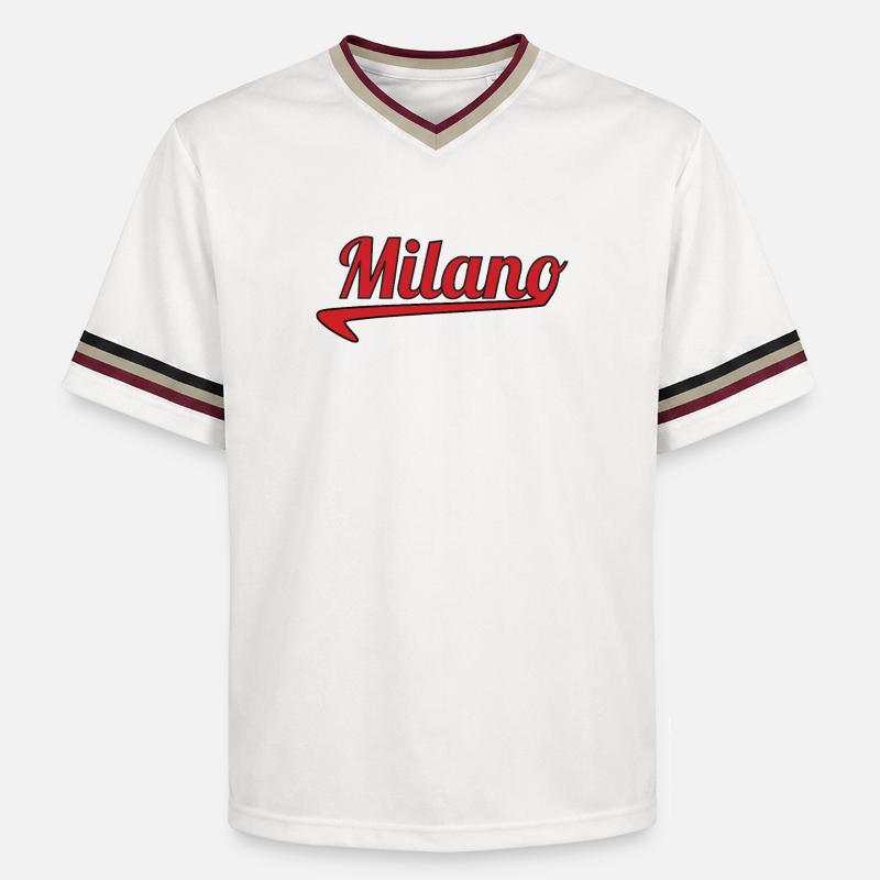 Milano Script Emblème Swoosh - T-shirt de foot unisexe en mesh - blanc cassé/bordeaux