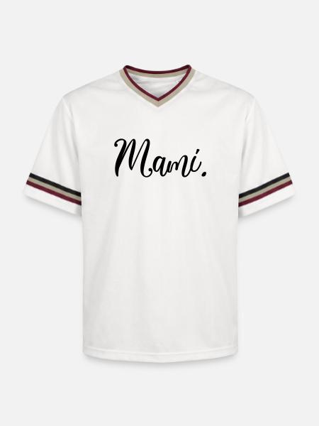 Mami Frauen Geschenk Liebe - Unisex Football Style Mesh T-Shirt - Offwhite/Bordeaux