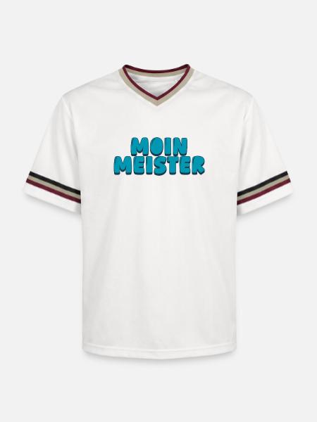 Moin Meister - Unisex Football Style Mesh T-Shirt - Offwhite/Bordeaux