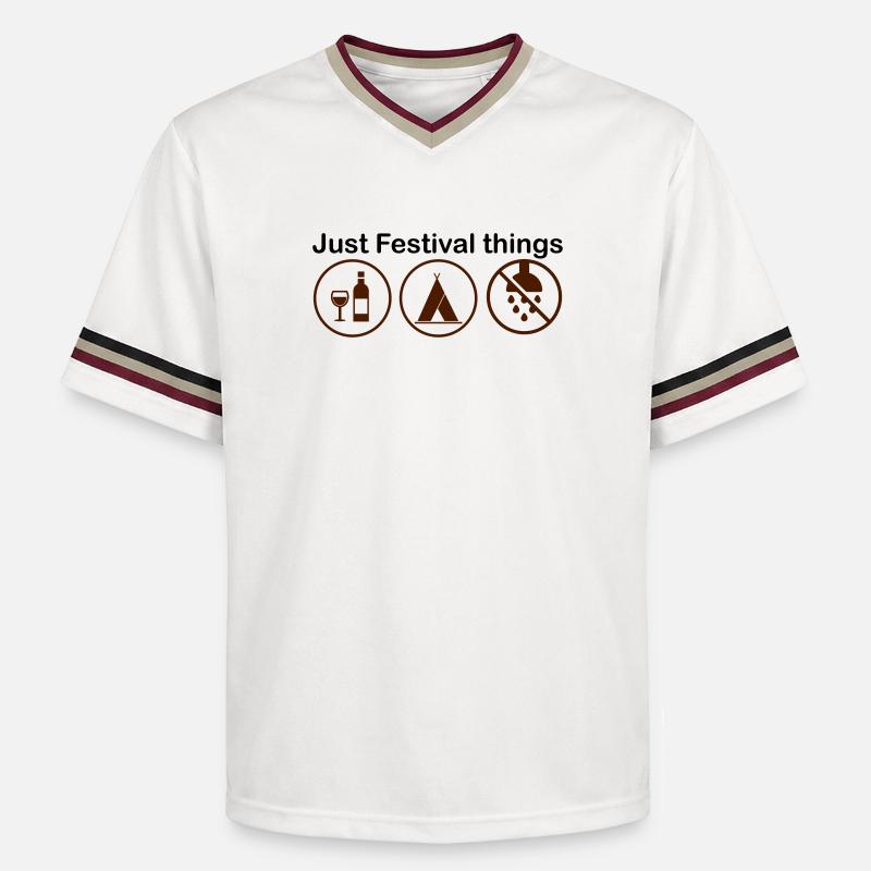 La saison des festivals - T-shirt de foot unisexe en mesh - blanc cassé/bordeaux