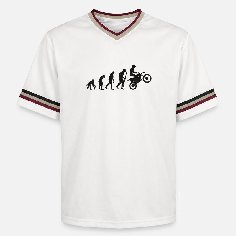 Evolution moto - T-shirt de foot unisexe en mesh - blanc cassé/bordeaux