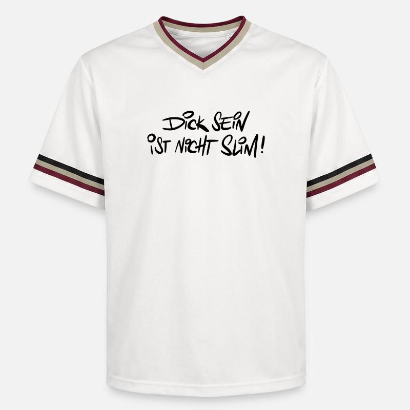 Dicksein Humour Dire Jeu De Mots - Unisex Football Style Mesh T-Shirt - blanc cassé/bordeaux