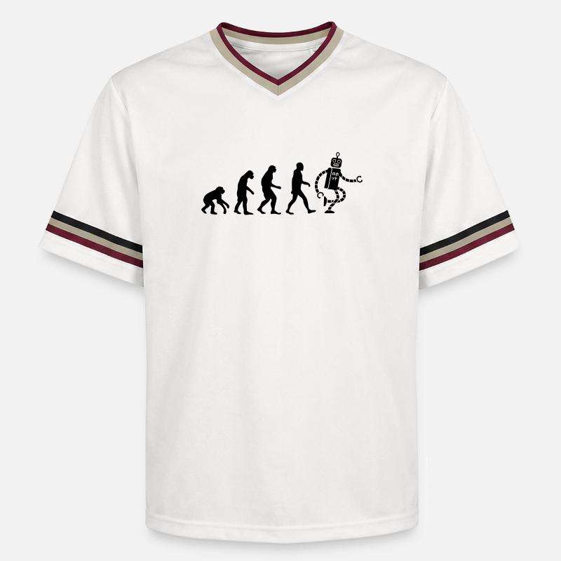 evolution robot évolution - T-shirt de foot unisexe en mesh - blanc cassé/bordeaux