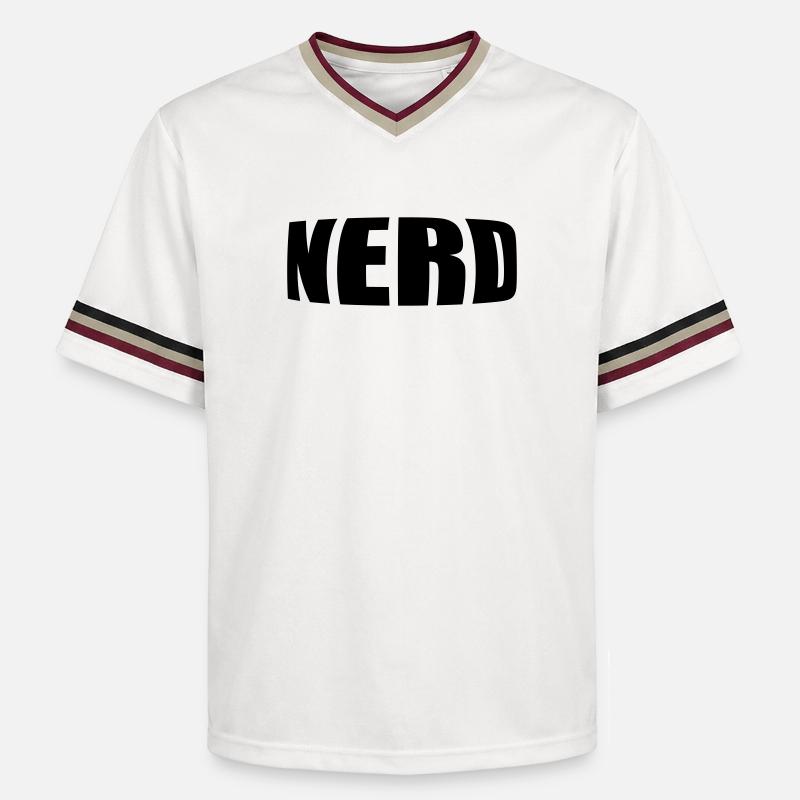 Nerd - T-shirt de foot unisexe en mesh - blanc cassé/bordeaux