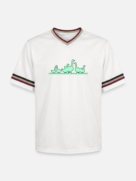 Ducks Geese - Unisex Football Style Mesh T-Shirt - offwhite/burgundy