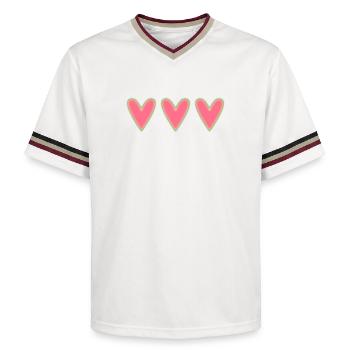 MERES FESTIVAL. MOM. MOM. MUM. MAMA. FEAST - Unisex Football Style Mesh T-Shirt - offwhite/burgundy - Front - AI Model Male 178 light (178cm) & AI Model Male 178 dark (178cm)