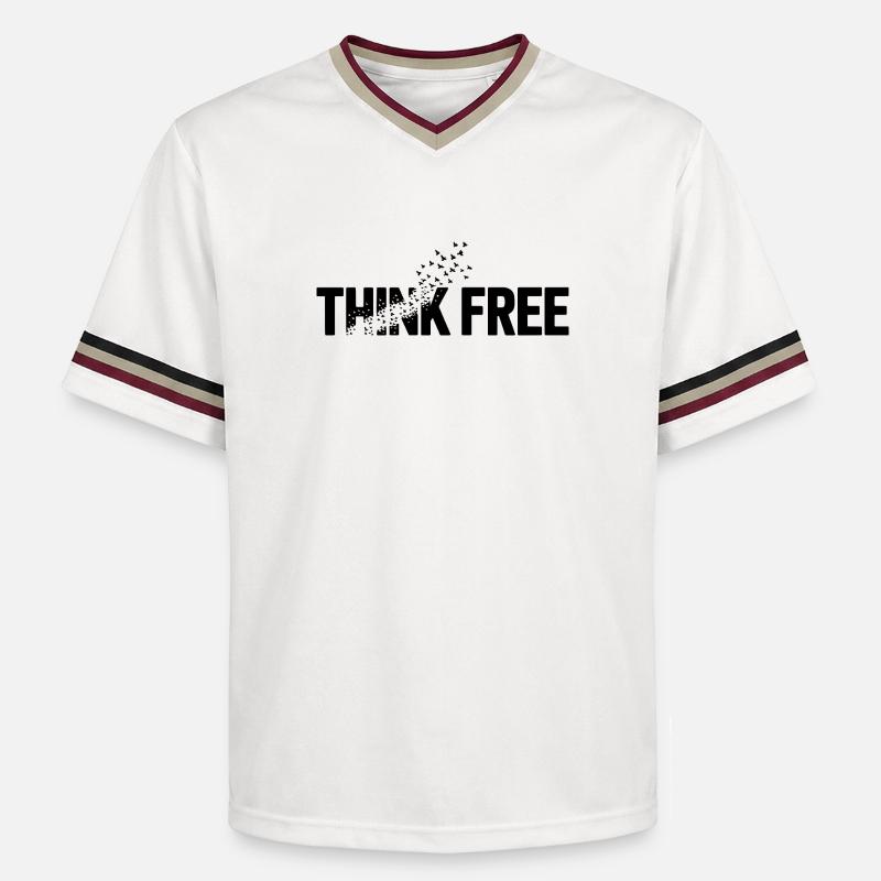 Pensez Libre - T-shirt de foot unisexe en mesh - blanc cassé/bordeaux