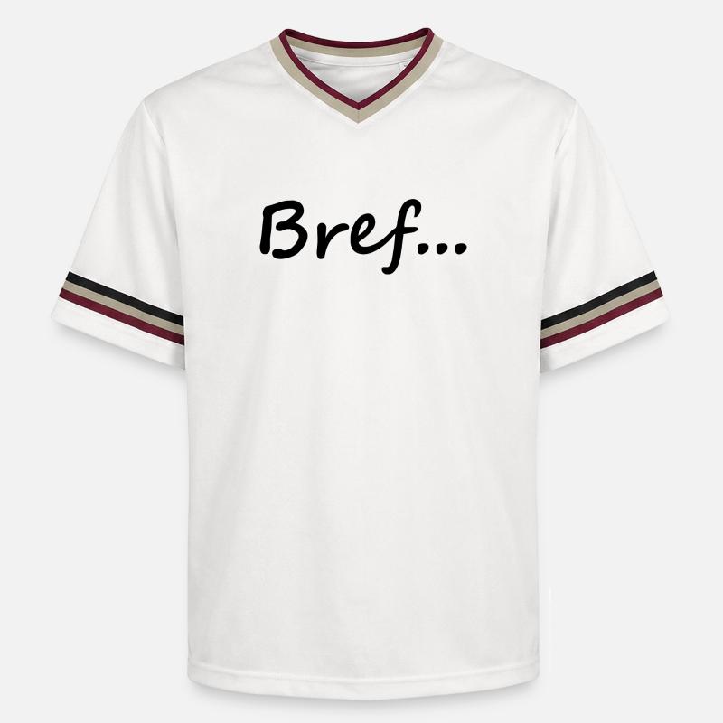 Bref - T-shirt de foot unisexe en mesh - blanc cassé/bordeaux