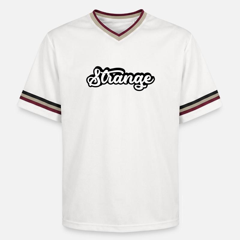 étrange étrange étrange étranger différent - T-shirt de foot unisexe en mesh - blanc cassé/bordeaux