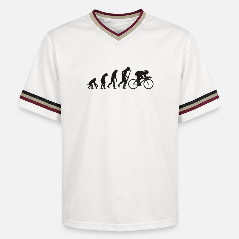 Evolution du cyclisme - T-shirt de foot unisexe en mesh - blanc cassé/bordeaux