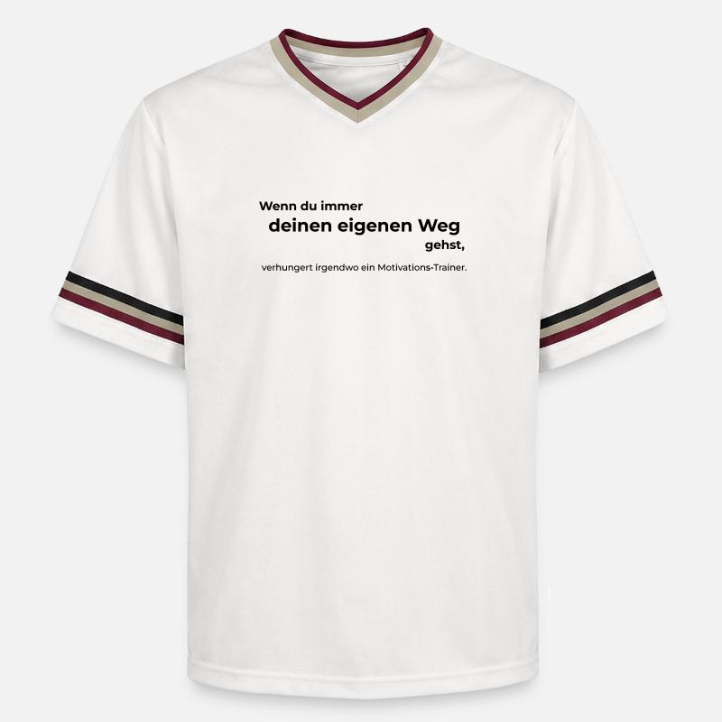 Motivationstrainer - Unisex Football Style Mesh T-Shirt - Offwhite/Bordeaux