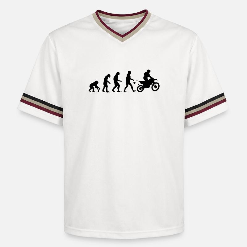 évolution motocross - T-shirt de foot unisexe en mesh - blanc cassé/bordeaux