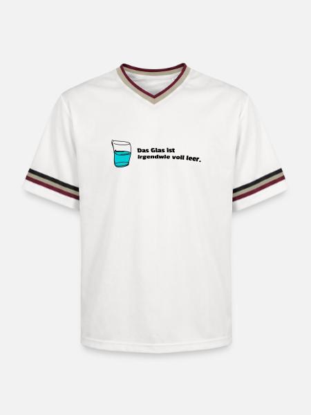 Glas voll leer - Unisex Football Style Mesh T-Shirt - Offwhite/Bordeaux