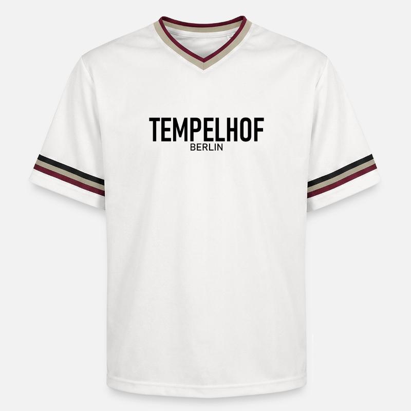 Tempelhof - Berlin - Quartier - T-shirt de foot unisexe en mesh - blanc cassé/bordeaux