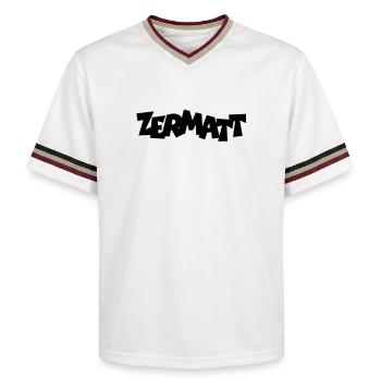 Zermatt - T-shirt de foot unisexe en mesh - blanc cassé/bordeaux - Devant - AI Model Male 178 light (178cm) & AI Model Male 178 dark (178cm)
