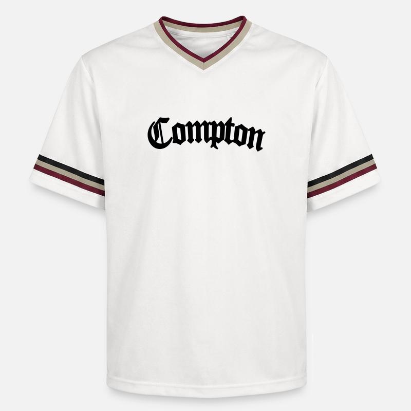 Compton - T-shirt de foot unisexe en mesh - blanc cassé/bordeaux
