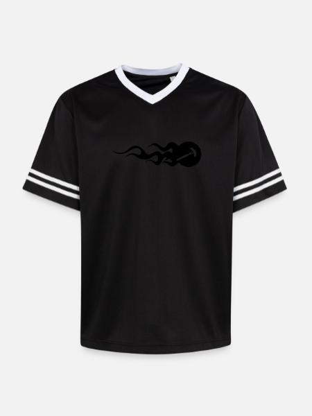 BBQ - Barbecue - Unisex Football Style Mesh T-Shirt - offwhite/burgundy